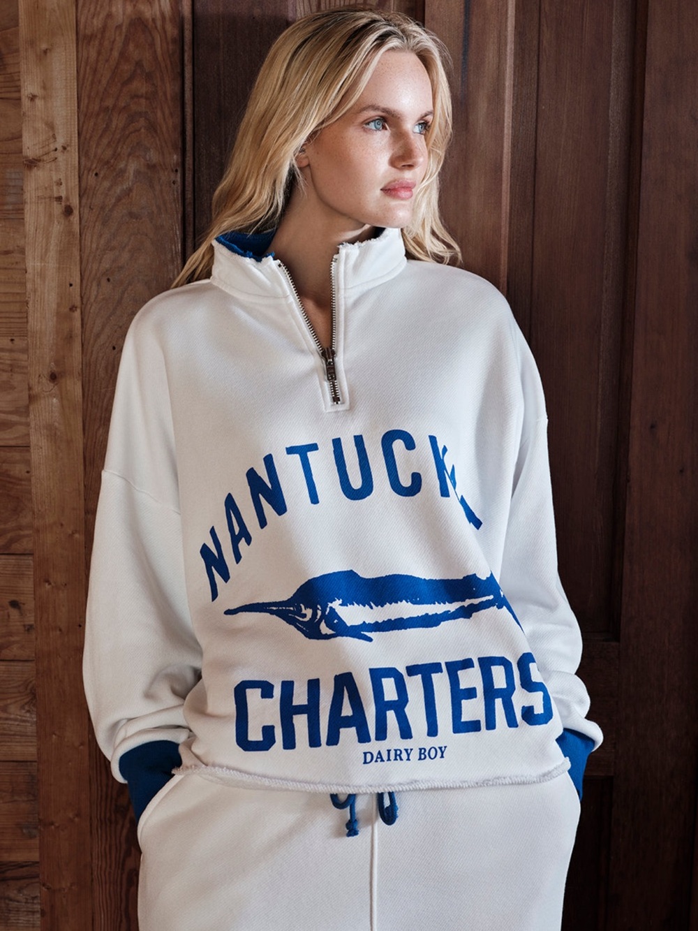 Dairy Boy Nantucket Quarter Zip sz XS/S